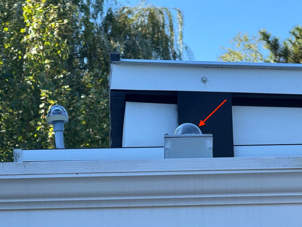 To show where the SkyCam camera is installed